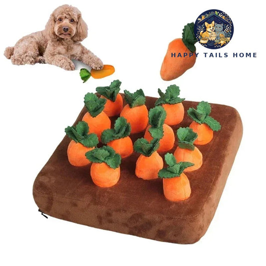 Snuffle Mat for Dogs — Carrot Garden Treat Puzzle