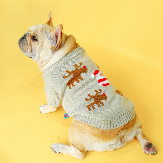 Pet Christmas Sweater — Reindeer Knit Pullover