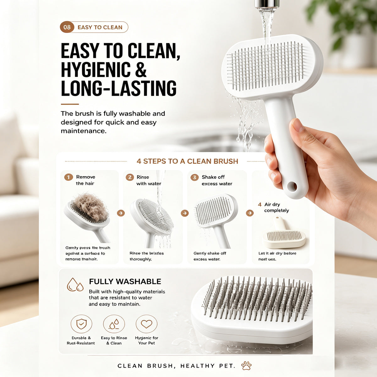 Happy Tails Complete Grooming Kit — Slicker Brush, 3-In-1 Deshedding Comb & Nail Grinder