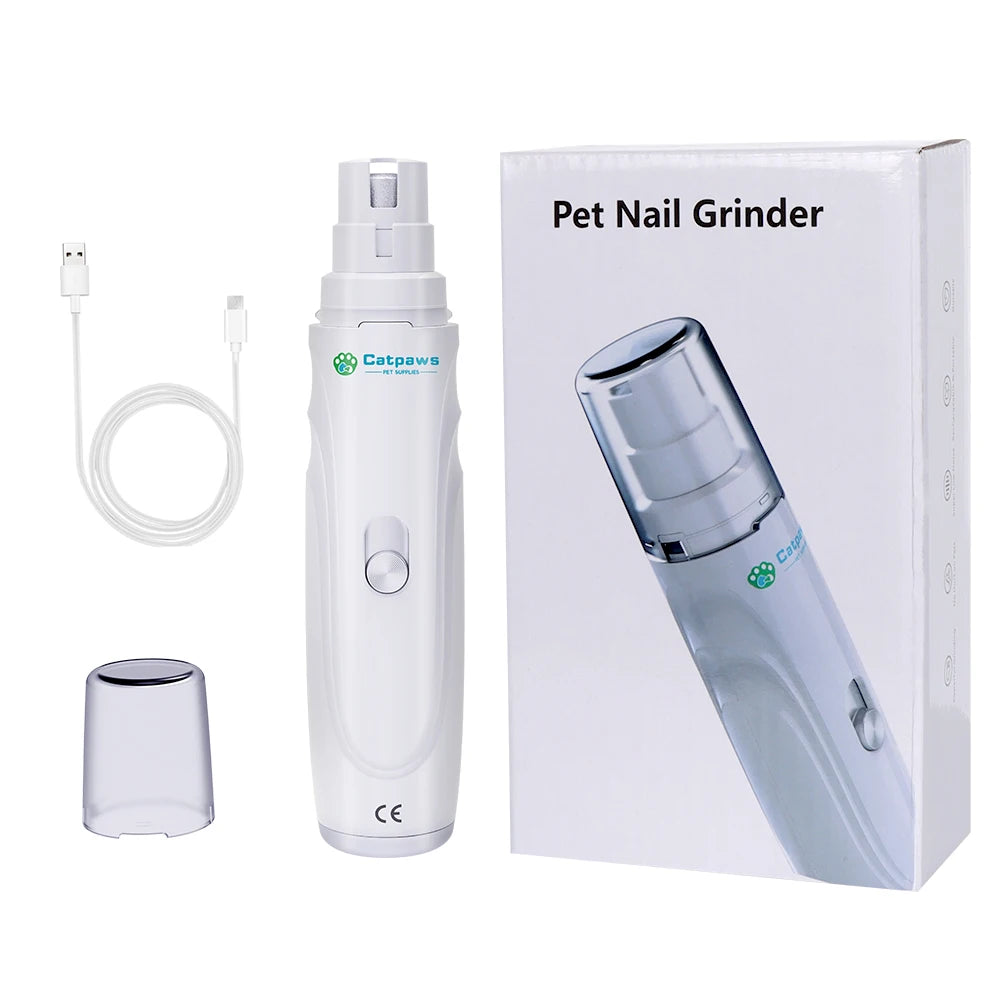 USB Rechargeable Pet Nail Grinder — Quiet Electric Paw Trimmer