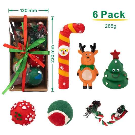 Christmas Elk Dog Toy Gift Box Set