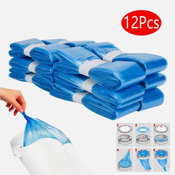 12PCS Blue Vacuum Compression Bag Set with Manual Pump